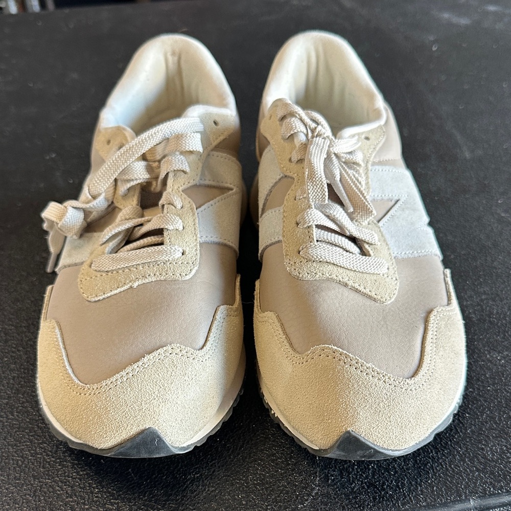 New Balance Beige and Cream Athletic Shoes
